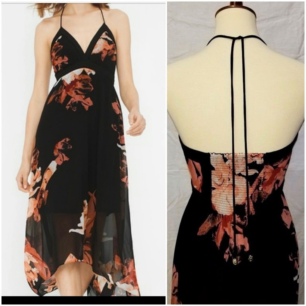 WHBM, HIGH LOW HALTER DRESS, SZ 2